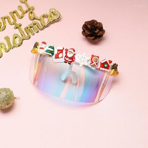 Óculos de sol Christmas Limited Vermelho Único Feminino Olhos de Gato Grande Armação Redonda Y2K Papai Noel Personalidade UV400