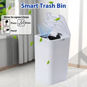 Bidoni per rifiuti Smart Sensor Cestino elettronico automatico Bagno Rifiuti Bidone della spazzatura Bidone della spazzatura WC domestico Bidone del sensore impermeabile 230802