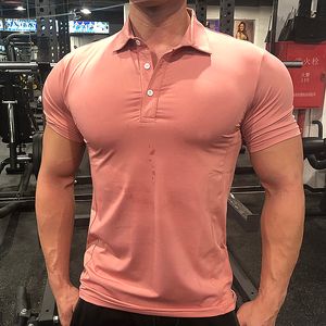 Männer T-Shirts Sommer Männer Polo T-shirt Gym Laufen Training Fitness Bodybuilding Casual Sport Top Qualität Baumwolle Kurzarm Männer Tops tees 230801