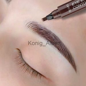 Eyebrow Enhancers Hot Selling Eyebrow Pen Waterproof 4 Fork Tip Eyebrow Tattoo Pencil Long Lasting Professional Brown Black Liquid Eye Brow Pencil x0801