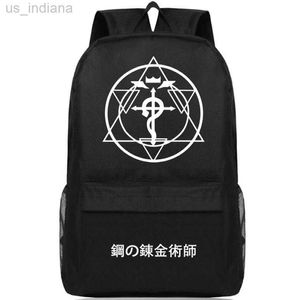 Okul Çantaları Fullmetal Alchemist Sırt Çantası Edward Elric Day Pack Cartoon School Bag Anime Packsack Kalite Sırtı Spor Schoolbag Açık Dayp2743 Z230802