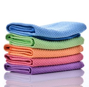 Soft Microfiber Cleaning Towel Absorbable Glass Kitchen Cleaning Cloth Wipes Table Window Car Dish Towel Rag SN4432