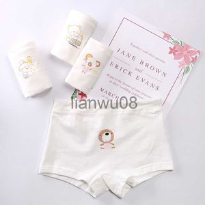 팬티 3pc 및 4pcs 복서 여자 면화 로트 흰 만화 팬티를위한 흰 만화 팬티 소프트 좋은 품질의 귀여운 옷 2 ~ 8 년 x0802