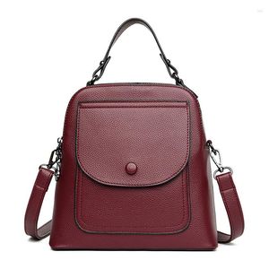 Kvällspåsar kvinnor pu läder axel väska crossbody tote handväska rese mode påse kvinnlig casual topphandtag shoppare