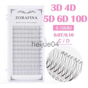 Ciglia finte ZORAFINA Linee Premade Volume Fans 3d4d5d6d Lash Russian Volume Ciglia Volume Ciglia finte Ciglia a grappolo all'ingrosso x0802