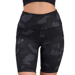 Calções Ativos Verão Feminino Ioga Cintura Alta Legging Estampados Esportes Calças Slim Fit Calças Elásticas Roupas Femininas Apertadas Fitness