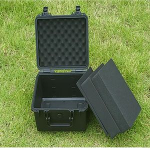 Verktygslåda 275x235x166mm instrumentplast förseglad vattentät stötsäker säkerhetsutrustning Case Portable Hard Box med skum inuti250T