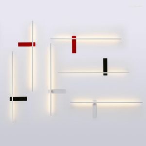 Candeeiros de parede Candeeiro de design italiano minimalista Longo candeeiro Sala de estar Corredor Arte criativa Quarto Luzes de casa de banho