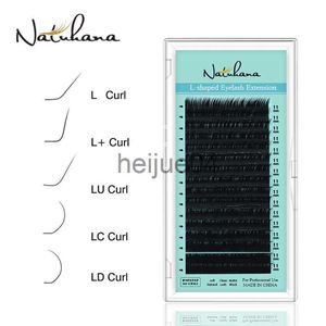 Ложные ресники Natuhana lllcldlum curl Mink Ensension Extension Matte Black Classic Classices L -образные искусственные ложные ресницы x0802