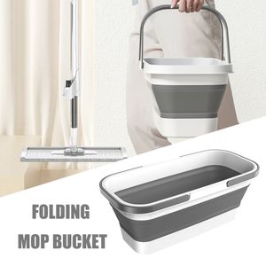 Buckets Foldable Mop Bucket Collapsible Portable Wash Basin Dishpan With Handle Fishing Pail Tools Large-capacity Barrel Effective 230802