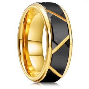 Eheringe Fashiom 8mm Diagonale Nut Titan Männer Klassische Edelstahl Für Frauen Band Schmuck Jahrestag Geschenk