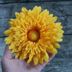 Haarspangen 14,5 cm große künstliche Blume Haarnadeln Clip für Frau Mädchen Hochzeit Kopfschmuck Sonnenblume Party Zubehör Geschenke