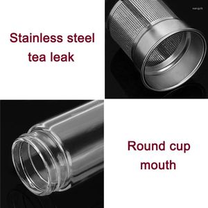 Vattenflaskor Borosilikat Glasflaskan TEA INFUSER TRESSMUG MED Sil för Loose Leaf YN17