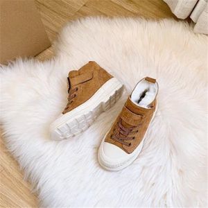 Children's Martin Boots Autumn and Winter New Snow Boots Children's Shoes Boys' and Girls' Short Boots Parent-child Desert Boots Real Leather Boots Card dust bag