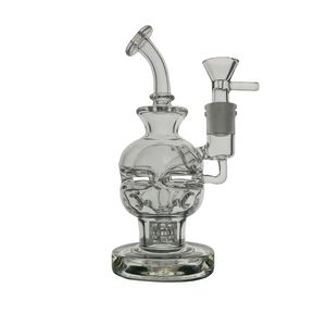 Fab Egg Narghilè Bong in vetro Recycler Mini Pipa ad acqua per fumatori Dab Rig Altezza 17 cm con giunzione 14 mm