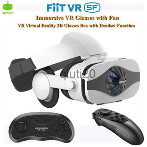 VRメガネオリジナルFIIT VR 5Fヘルメット3D VR Glasses Virtual Reality StereoヘッドセットIOS AndroidスマートフォンGoggle Box Capacete with Fan x0801