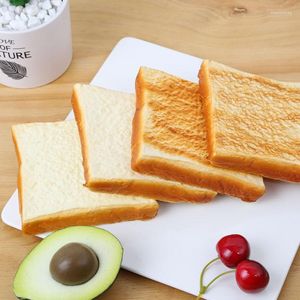 Decorative Flowers Fake Toast Slice Artificial Faux Bread Simulation Cake Food Model Bakery Window Display Pography Props Table Decor