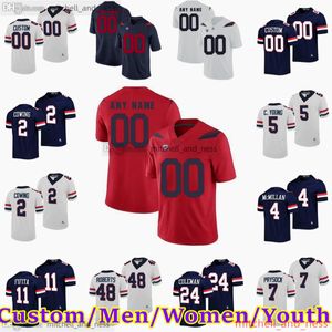 Benutzerdefinierte NCAA S-6XL Arizona Wildcats Fußballtrikot 48 Jerry Roberts 31 Hunter Echols 20 Rayshon Luke Will Plummer Gary Brightwell Dyelan Miller Männer Frauen Jugend