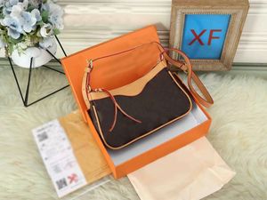 Wallets for women Designer Fashion brand logo Brown Color Flora Paint Handbag ladies shoulder bag 25-14cm handbags without box shopping chain bags