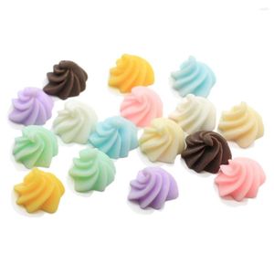 Flores Decorativas 50/100/Cor Pastel Merengue Ornamento Doce de Açúcar Misto Artesanato Artificial Resina Flatback Cabochons Scrapbooking DIY