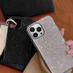 Casos de telefone celular Marca de luxo de alta qualidade All Diamond Bling Shine Soft Phone Case para iPhone 14 13 12 11 Pro xs max x xr 7 8 plus mini capa L230731