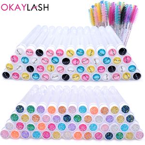 Makeup Tools 50PcsLot Reusable Eyelash Mascara Wand Tube Wholesale False Lashes Brush Comb Clean Case Lash Spoolie Applicator Container Bulk 230801