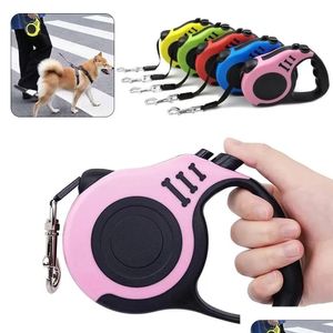 Collari per cani Guinzagli Retrattile Matic Nylon Puppy Cat Traction Rope Belt Animali domestici che camminano per cani di taglia piccola e media Fy5415 Drop Delivery Hom Dh1Ty