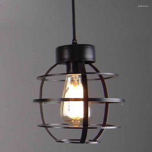 Hängslampor nordiska moderna kort vintage country industriell loft järn edison lampa lager matsal heminredning belysning fixtur