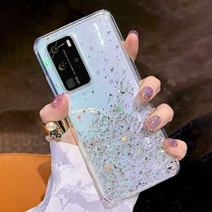 Handyhüllen Luxus Glitzer Sterne Klare Handyhülle für Samsung Galaxy S23 S22 Ultra S21 S20 FE Plus A54 A34 A14 A24 A53 A52 A13 5G Softcover L230731