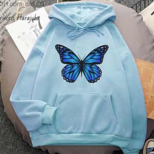 Herren Hoodies Sweatshirts Cooler Kapuzenpullover Pullover Langarm Winter Warm Kapuzenpullover Kleidung Teenager Kawaii Mädchen Schmetterling Supergroß Damen Kapuzenpullover Neu Z230802