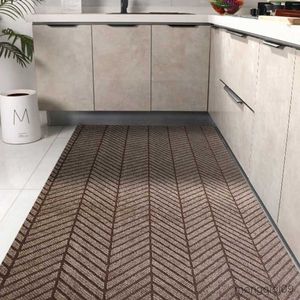 Halılar Anti Slip Mutfak Halı Zemin için Büyük Uzun Stripe Koridor Mat İnce Puafat Banyo Kamını Oturma Odası Kalı Mutfak Mat Kesilebilir R230802