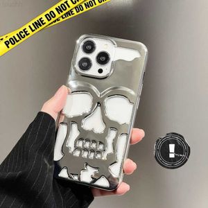 حالات الهاتف الخليوي ins ins cool cool cold skull phone for iPhone 14 13 12 Pro max plus + 11 soft back cover l230731