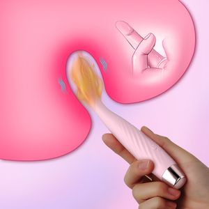 Vibratörler ısıtma parmak şeklindeki g nokta yapay penis yetişkin silikon seks dükkanı oyuncak vibratör av wand meme çubuğu kadınlar için vajina masajı çubuğu kadın 230801