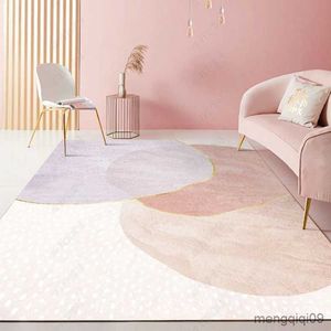 Nordic Abstract Pink Cute beige carpet living room for Modern Home Decor - Large Area Rug for Living Room, Bedroom, Sofa Table and More (R230802)