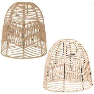 Pendant Lamps Shield Outdoor Decorative Lampshade Woven Drum Bar Light Cover Chandelier Covers Shades