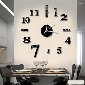 Wall Clocks 3D Clock Mirror Sticker Modern Fashion Creative Design Home Living Room Decor Decorative DIY Acrylic