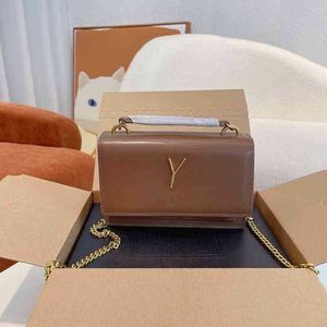 Omuz çantası Y-Litther Marka Tasarımcı Çantası ile Kadınlar İçin Küçük Kare Çanta Messenger Vintage Torbalar Eşsiz Tasarımcı Handbags Düğün Çantaları 220506