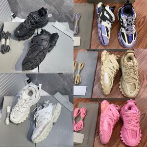 Designer sneakers män skor kvinnor sneakers spår 3 3.0 läder tränare plattform sneaker platt gummi sko snörning upp ledtränare lyx utomhus med låda