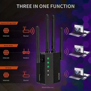 5G WiFiリピーターWiFiアンプアンプ信号WiFiエクステンダーネットワークWi Fiブースター1200Mbps 5 GHz長距離ワイヤレスWiFiリピーター