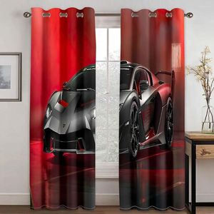 Gardin 3D Digital Print Custom Modern Sports Car Truck 2 Pieces Thin For Window Drape Living Room Bedroom Decor