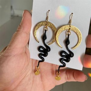 Dangle Küpeler Goth Boho Sevimli Yılan Selatı Ay Sel Damlaları Kadınlar El Yapımı Cazibe Takı Toptan