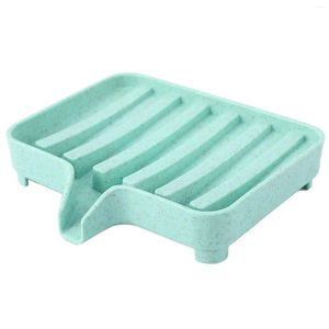 Bath Accessory Set Sponge Holder Storage Rack Drain Soap Box Tray Soapbox 1 Pcs Shower Tool Dish Plate Green