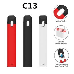 Imini C13 Tek Kullanımlık Vape Kalem USB Şarj cihazı 1.0ml Boş Yağ Buharlaştırıcı D8 D9 D10 270mAH Seramik Bobin Pod Fabrikası Doğrudan