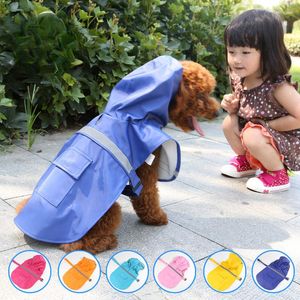 犬用アパレルs-xxl犬用レインコートオーバーオールビッグラージ服小さな子犬のアクセサリー