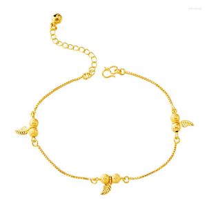 Anklets 24K Gold Plated Leaves Women Traditional Boho Ankle Brace Jewelry Summer Beach Accessories Gift 2023 Wholesale Support