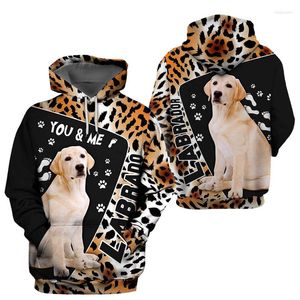 Felpe con cappuccio da uomo Leopard Labrador Felpa con cappuccio 3D Stampato Moda Pullover Uomo per donna Felpe Maglione Costumi Cosplay 02