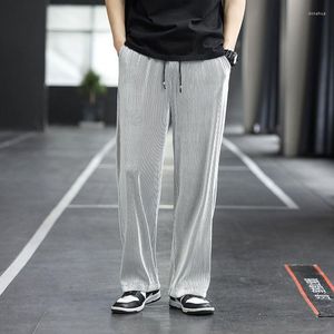 Men's Pants Ice Silk Summer Thin Loose Beam Feet Sagging Quick-drying Casual Trousers Trend Nine-point Harem Sports U59