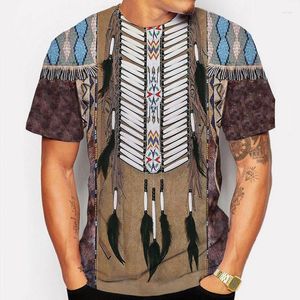 Camisetas masculinas verão 2023 Índia estilo vintage camiseta moda roupas de rua gola redonda secagem rápida manga curta solto grande pulôver