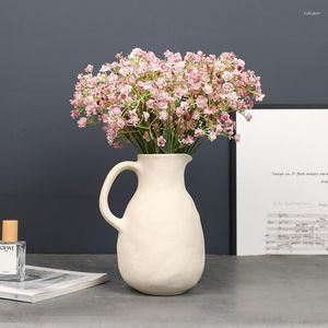 Dekorative Blumen Großhandel 49 cm Künstlicher Blumenstrauß Babysbreath Pflanzen Home Restaurant El Hochzeit Hintergrund Dekoration Artikel