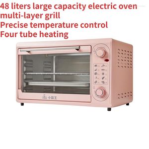 Fornos Elétricos 48 Litros Forno Doméstico Cozinha Timer 60 Minutos Grande Capacidade Pizza 100°-250°temperatura Controle Convecção Macarons